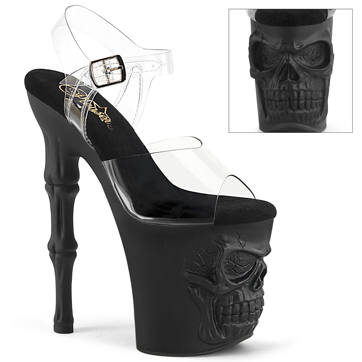 RAPTURE-808 Clear Ankle Peep Toe High Heel