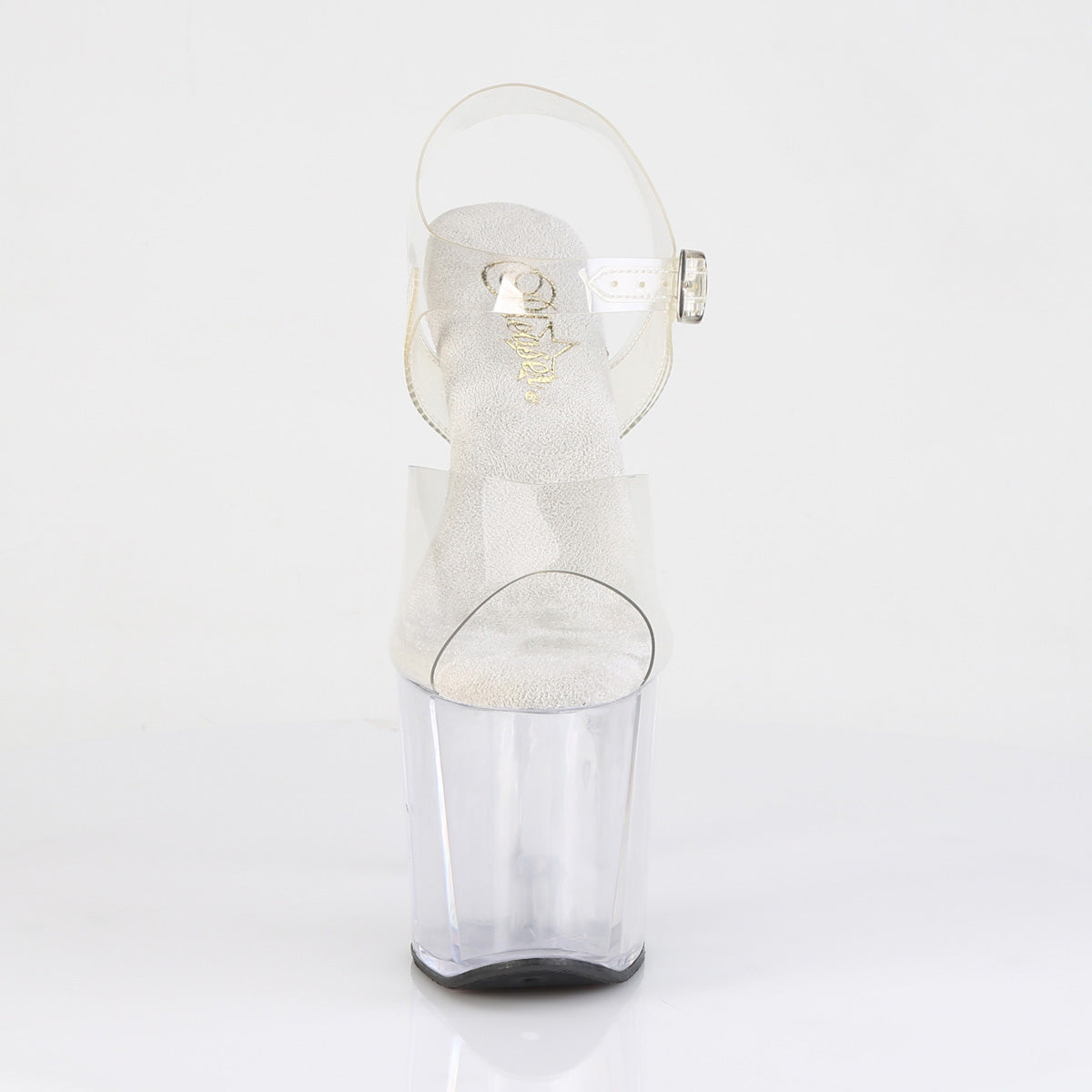 RAZZLE-808 Clear Platform Sandals