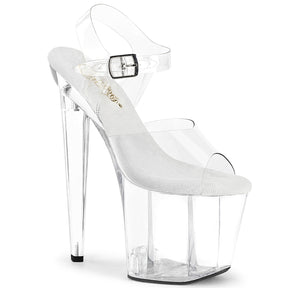 RAZZLE-808 Clear Platform Sandals