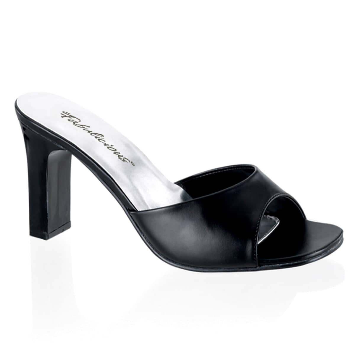 ROMANCE-301-2 Black Slide Heel