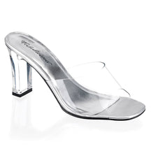 ROMANCE-301 Rose Gold & Clear Slide High Heel