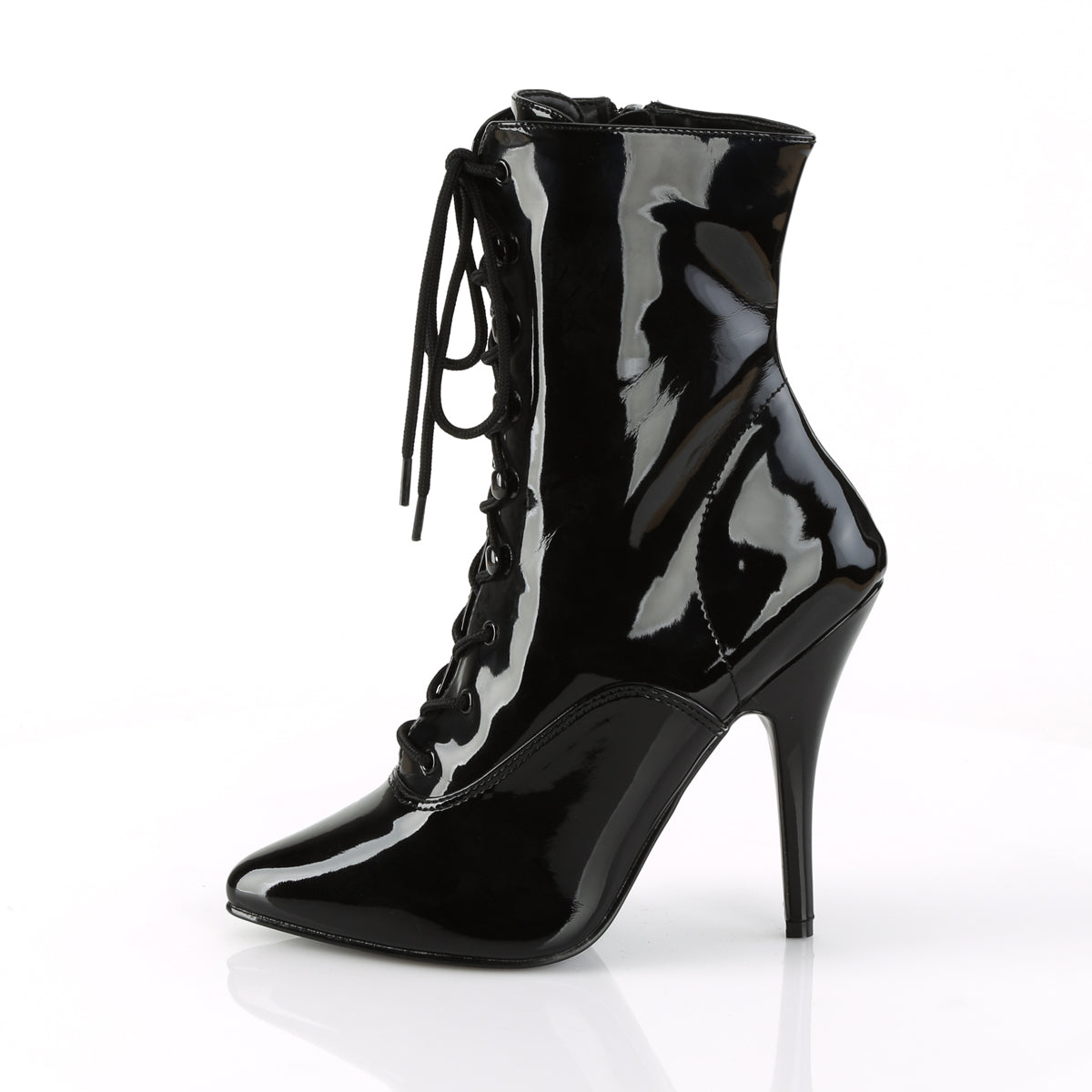 SEDUCE-1020 Black Patent Ankle Boots Black Multi view 4