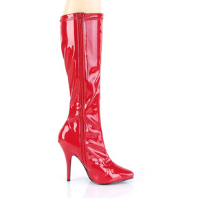 SEDUCE-2000 Black Patent Knee High Boots Red Multi view 2