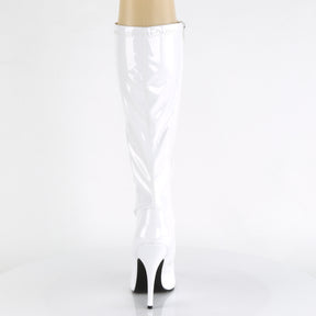 SEDUCE-2000 Black Patent Knee High Boots White Multi view 3