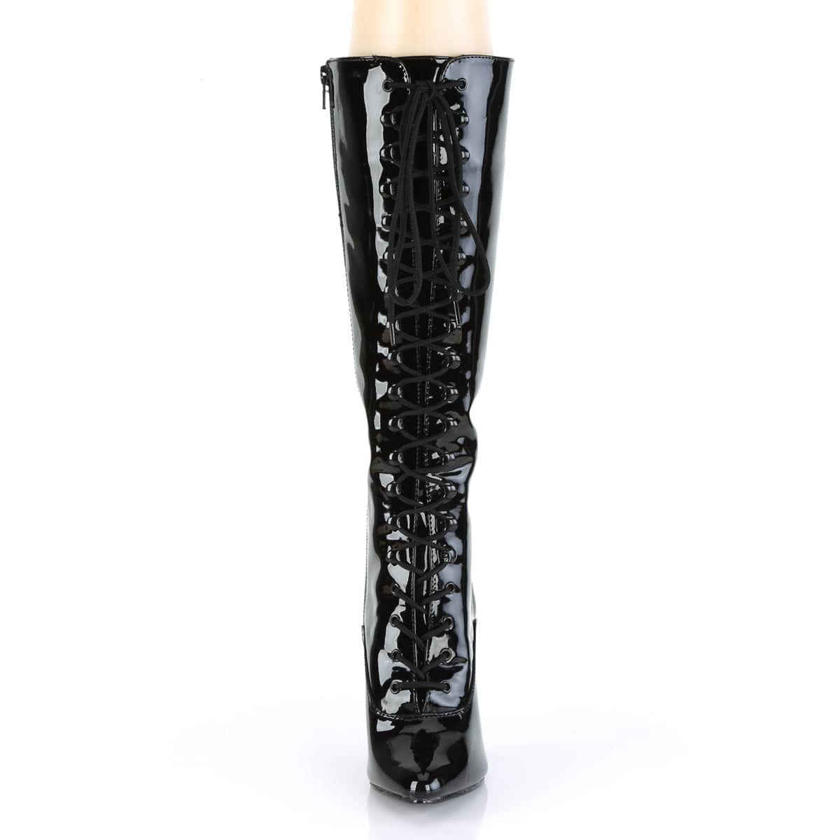 SEDUCE-2020 Lace Up Black Knee High Boots