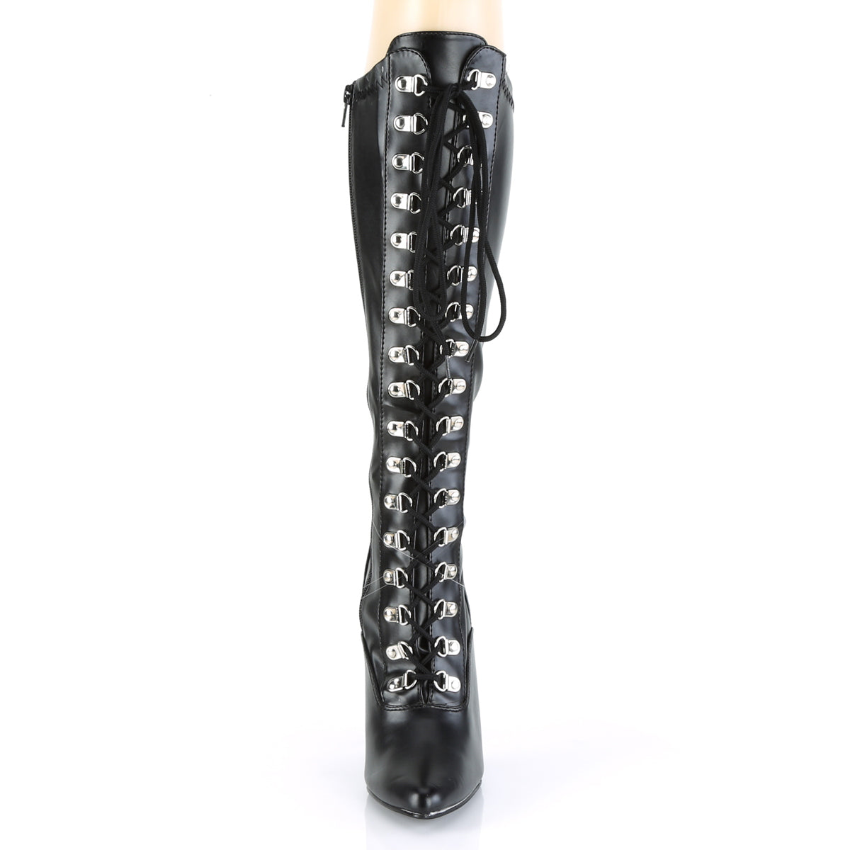 SEDUCE-2024 Black Faux Leather Knee High Boots Black Multi view 5