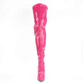 SEDUCE-3000 Black Matte Thigh High Boots Pink Multi view 5