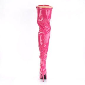 SEDUCE-3000 Black Matte Thigh High Boots Pink Multi view 3