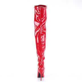 SEDUCE-3000 Black Matte Thigh High Boots Red Multi view 3