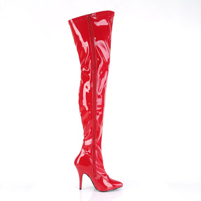 SEDUCE-3000 Black Matte Thigh High Boots Red Multi view 2