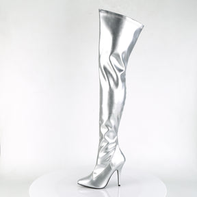 SEDUCE-3000 Black Matte Thigh High Boots Silver Multi view 4