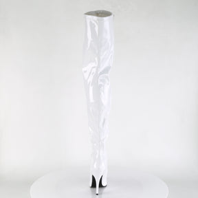 SEDUCE-3000 Black Matte Thigh High Boots White Multi view 3