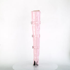 SEDUCE-3028 Faux Leather Black Thigh High Boots Pink Multi view 3