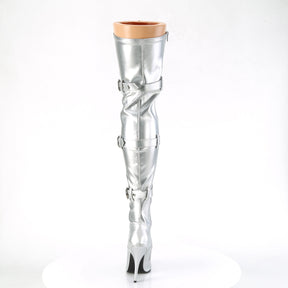 SEDUCE-3028 Faux Leather Black Thigh High Boots Silver Multi view 3