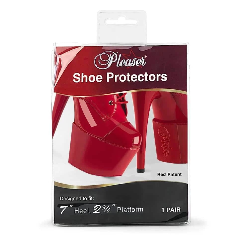 7inch Pleaser Red Shoe Platform Protectors with Hook & Loop Fastner (1 pair)