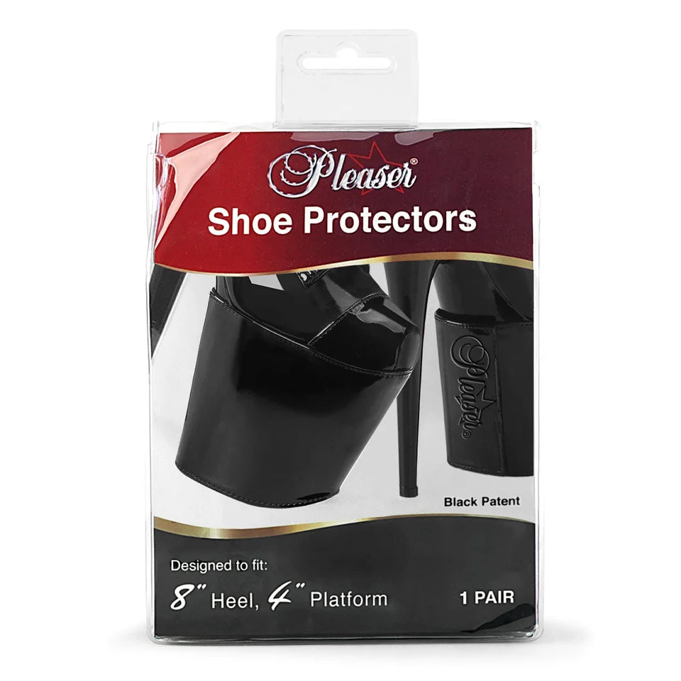 8inch Pleaser Black Shoe Platform Protectors with Hook & Loop Fastner (1 pair)