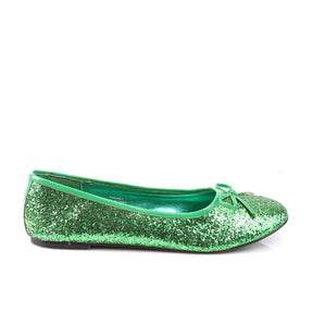 STAR-16G Green Glitter Flat Ballet Green Multi view 2