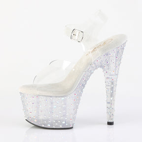 STARDANCE-708 Clear Ankle Peep Toe High Heel Clear Multi view 4