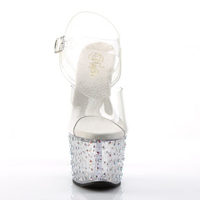 STARDANCE-708 Clear Ankle Peep Toe High Heel Clear Multi view 5