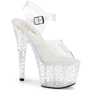 STARDANCE-708 Clear Ankle Peep Toe High Heel