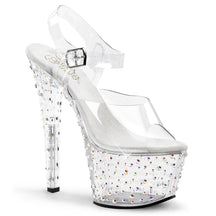 STARDANCE-708 Clear Ankle Peep Toe High Heel