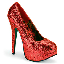 TEEZE-06GW Glitter Platform Heels (Wide Fit)