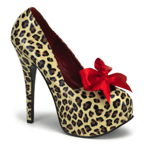 TEEZE-12 Leopard Print Platform Heels