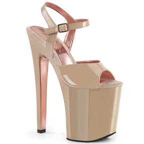 XTREME-809TT Black & Pink Ankle Peep Toe High Heel