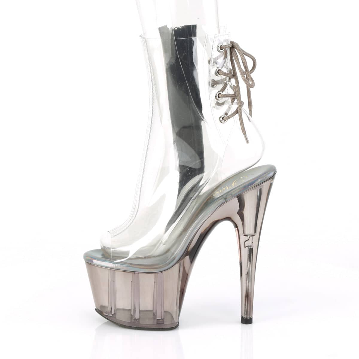 ADORE-1018CT Clear Calf High Peep Toe Boots