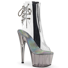 ADORE-1018CT Clear Calf High Peep Toe Boots