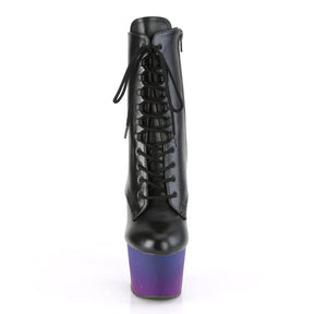 ADORE-1020BP Black & Purple Calf High Boots