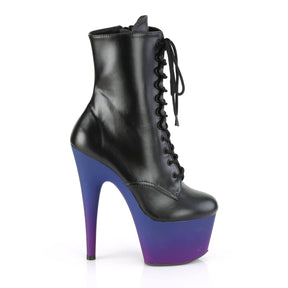 ADORE-1020BP Black & Purple Calf High Boots