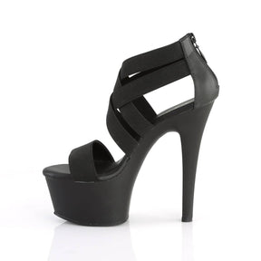 ASPIRE-669 Black Ankle Sandal High Heel