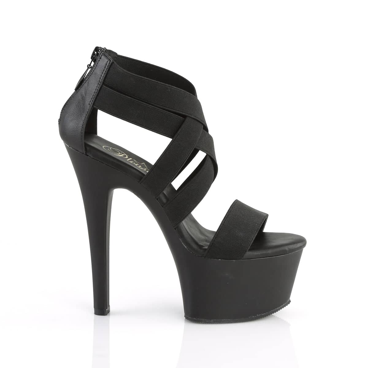 ASPIRE-669 Black Ankle Sandal High Heel