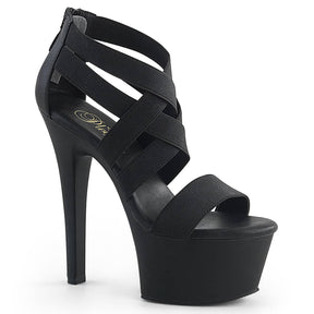 ASPIRE-669 Black Ankle Sandal High Heel