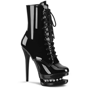 BLONDIE-R-1020 Black & Red Calf High Boots