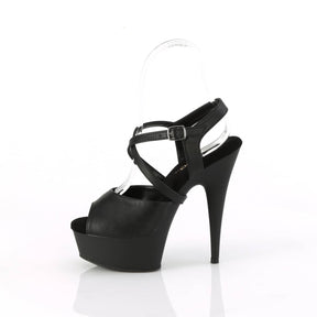 DELIGHT-624-1 Black Ankle Sandal High Heel