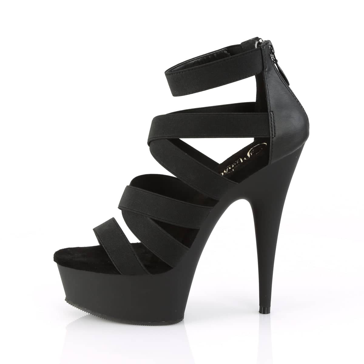 DELIGHT-659 Black Ankle Sandal High Heel