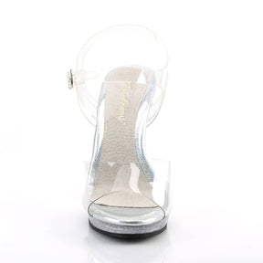 FLAIR-408MG Clear Ankle Peep Toe High Heel