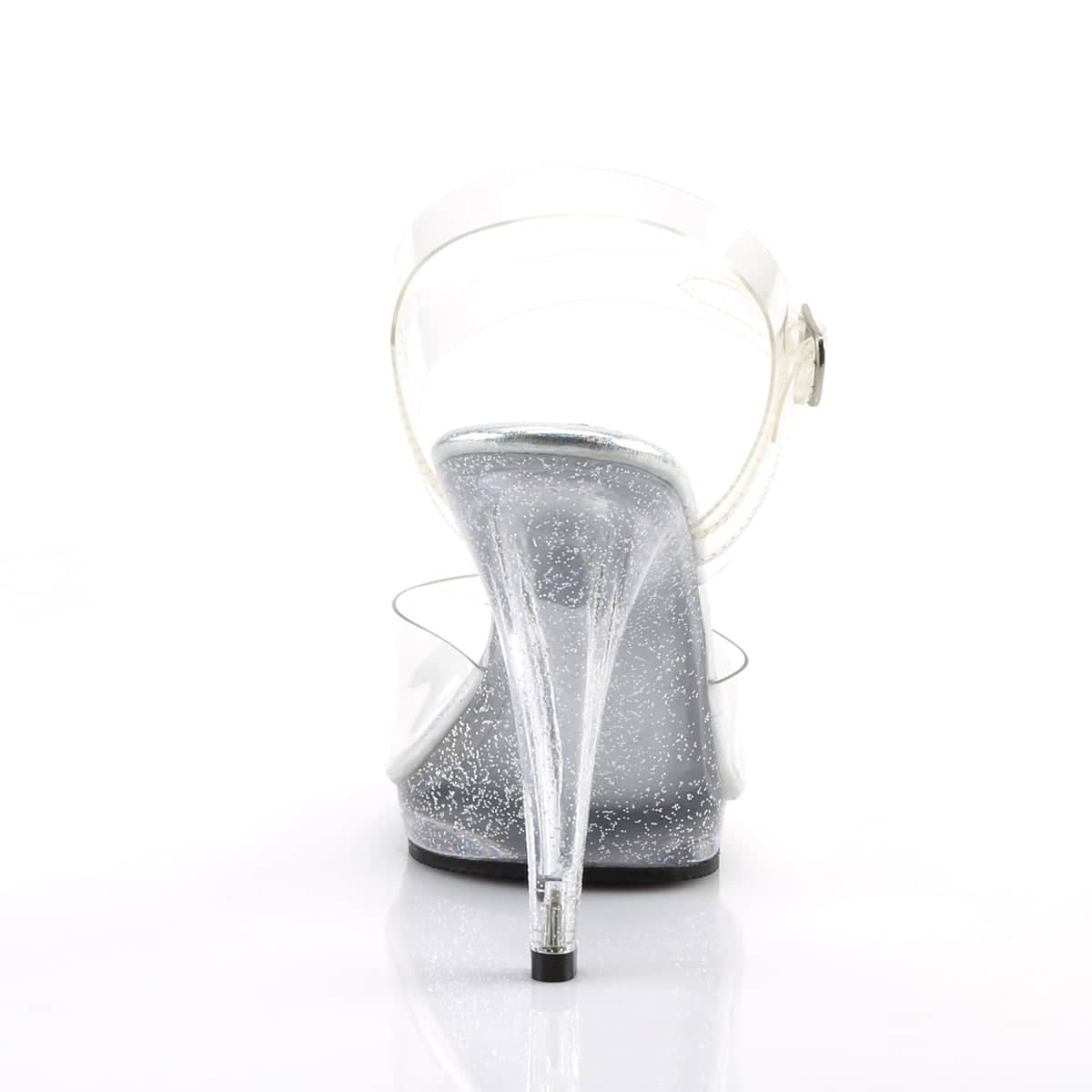 FLAIR-408MG Clear Ankle Peep Toe High Heel