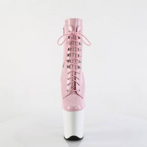 FLAMINGO-1020 Pink & White Calf High Boots