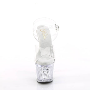 FLASHDANCE-708SPEC Clear & Red Ankle Peep Toe High Heel