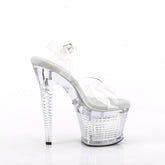 FLASHDANCE-708SPEC Clear & Red Ankle Peep Toe High Heel