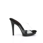 GLORY-501 Black & Clear Slide High Heel