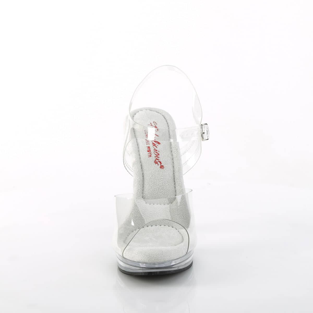 GLORY-508 Clear Ankle Peep Toe High Heel