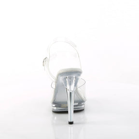 GLORY-508 Clear Ankle Peep Toe High Heel