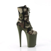 INFINITY-1020CAMO Green & Brown Calf High Boots