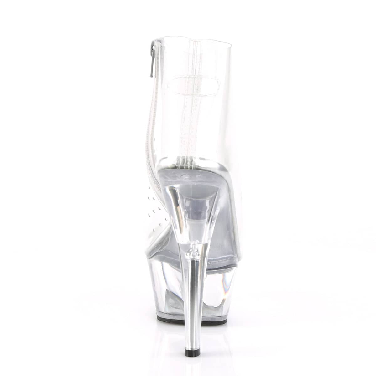 KISS-1023 Clear Ankle Peep Toe Boots