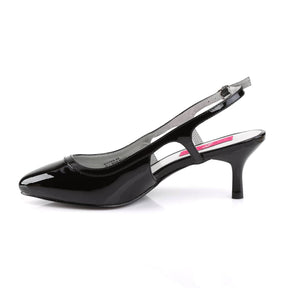 KITTEN-02 Black Ankle Court Heel