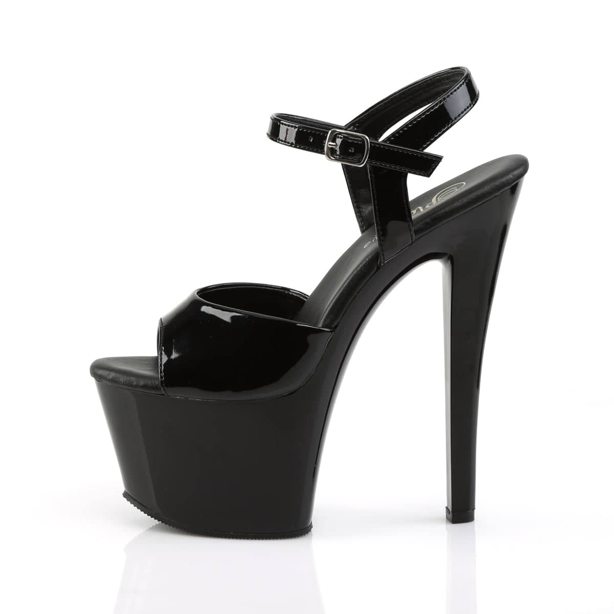 SKY-309VL Black Ankle Peep Toe High Heel